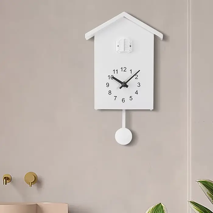 Horloge murale en quartz coucou 20x25cm, design moderne, pour salon, bureau, décoration intérieure, cadeau
