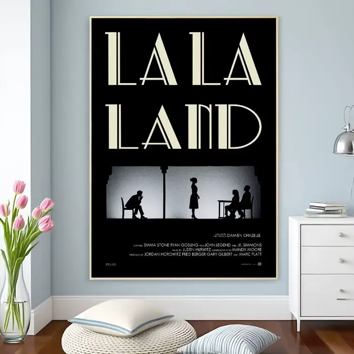 Affiche de film La Land HD, affiches imperméables auto-adhésives, décor polyvalent pour maisons, bar