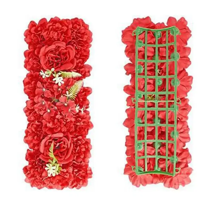 Panneau mural de fleurs artificielles simulées DIY 3D pour mariage, chemin de table, fleurs de rose 