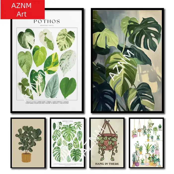 Impression d'art intérieur Feuilles botaniques vertes