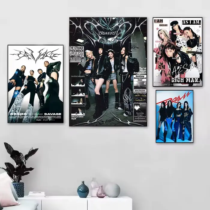 Affiche esthétique Whiplash du groupe de filles Kpop A-Aespa