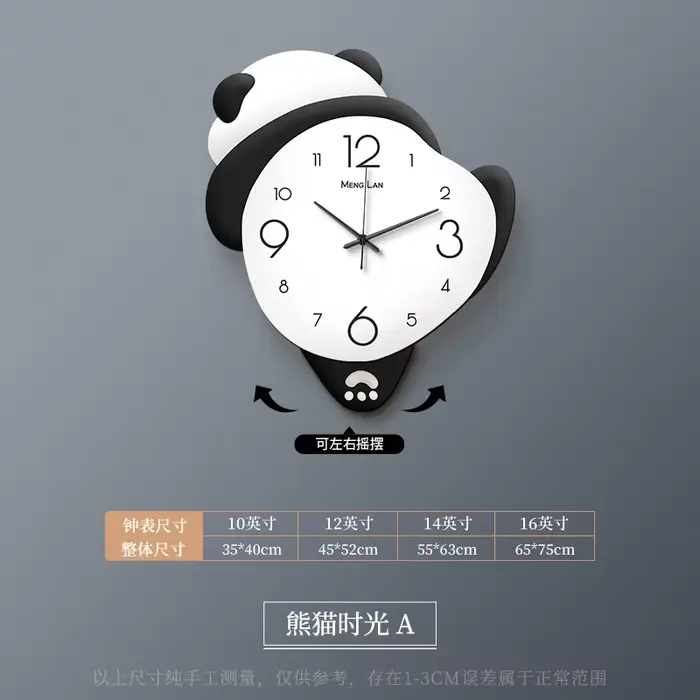 Animal Kawaii horloge murale Unique salon pendule mignon horloge murale Design moderne Reloj Mural P