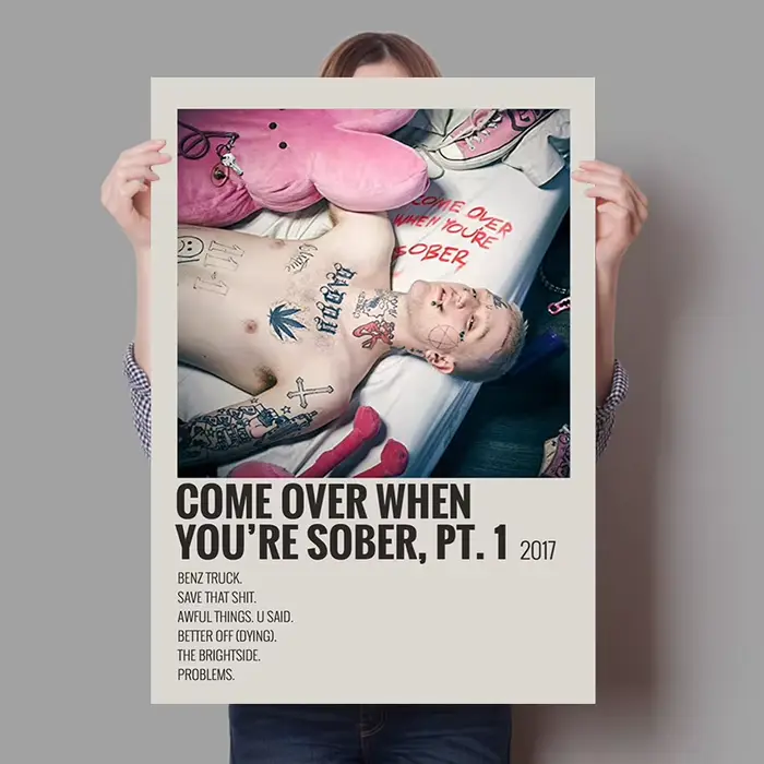 Lil Peep-Affiche Hip Hop Toile Peinture