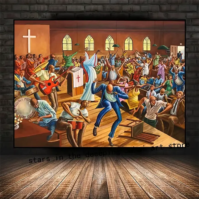 Affiche d'Art Abstrait Ernie Barnes Corne