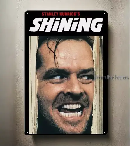 Affiche métallique de film d'horreur The Shining - Plaque décorative