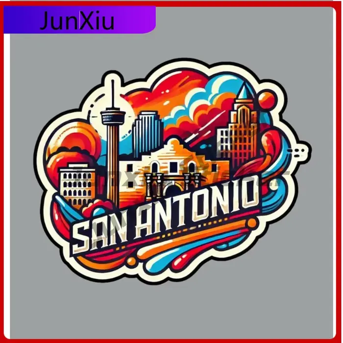 Autocollant de voyage San Antonio Texas, décalcomanies personnalisées, accessoires de vélo pour voit