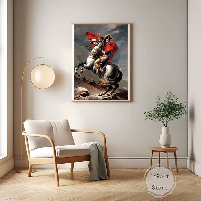 Napoléon citations traversant les alpes le chasseur de charge Art affiche toile peinture impressions murales photo salon décor à la maison