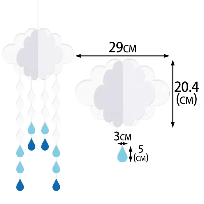 Décorations de pluie de nuages pour plafond, 3 pièces, fausses nuages artificiels, accessoires pour spectacle sur scène de mariage, décor de fête, décoration de chambre d'enfants