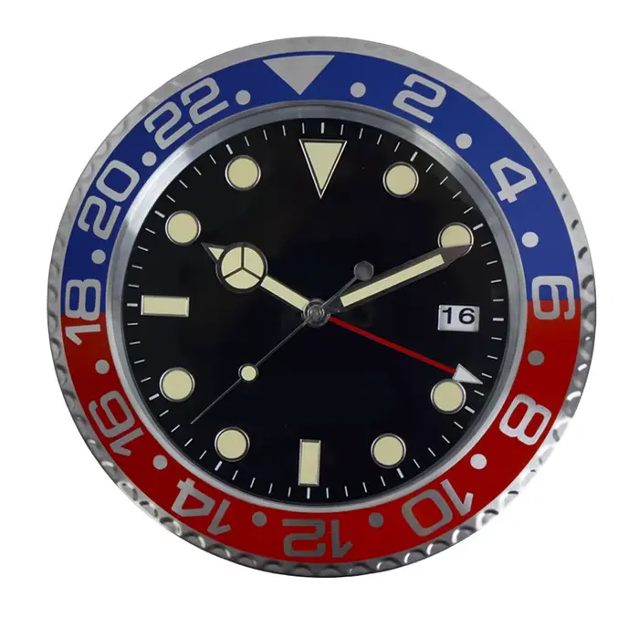 Horloge murale créative de luxe 34cm, Design moderne en métal, horloge murale artistique, grande hor