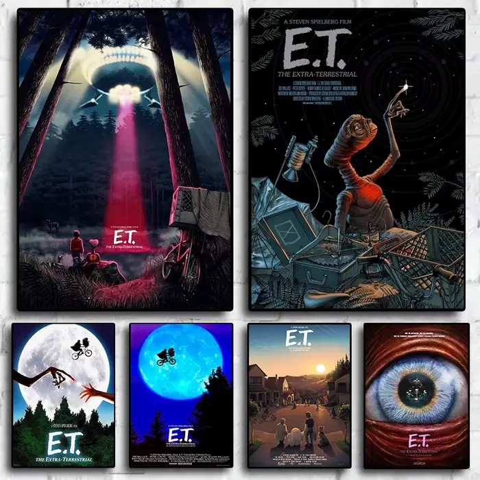 Film E.T. Affiches murales rétro extraterrestres des années 80