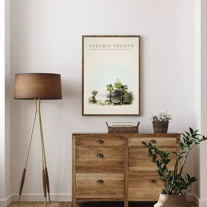 Affiche de palmiers et bananiers tropicaux