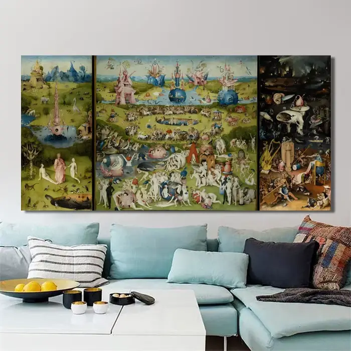Peinture à l'huile du jardin des délices terrestres
