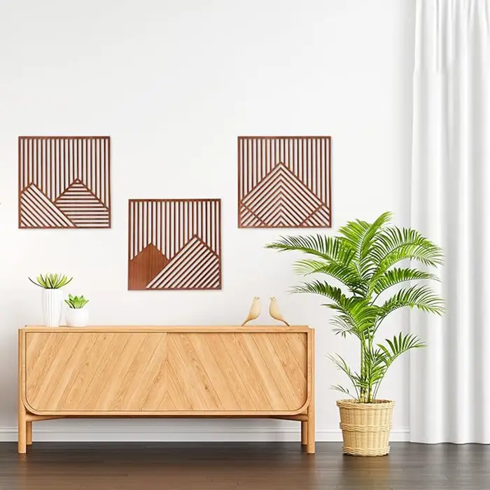 Décoration murale moderne en bois