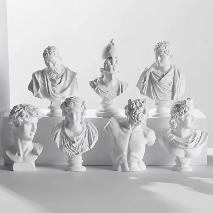 Mini figurine en plâtre pour la décoration intérieure, statue grecque Myenson, sculpture célèbre des