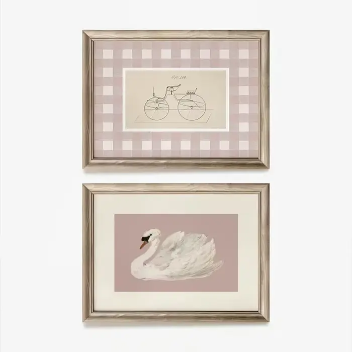 Affiche murale d'art de galerie de pépinière rose