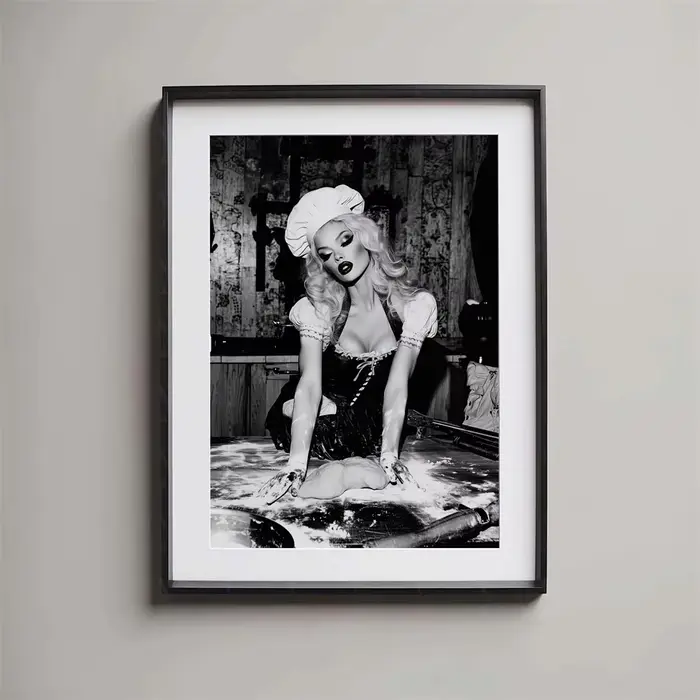 Burlesque Art rétro Glamour Pinup Girl Vintage esthétique inspiré Cabaret Style décoration de luxe photo noir et blanc