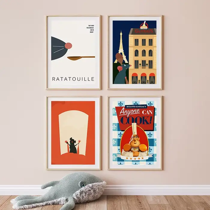 Affiches décoratives de dessins animés Ratatouille