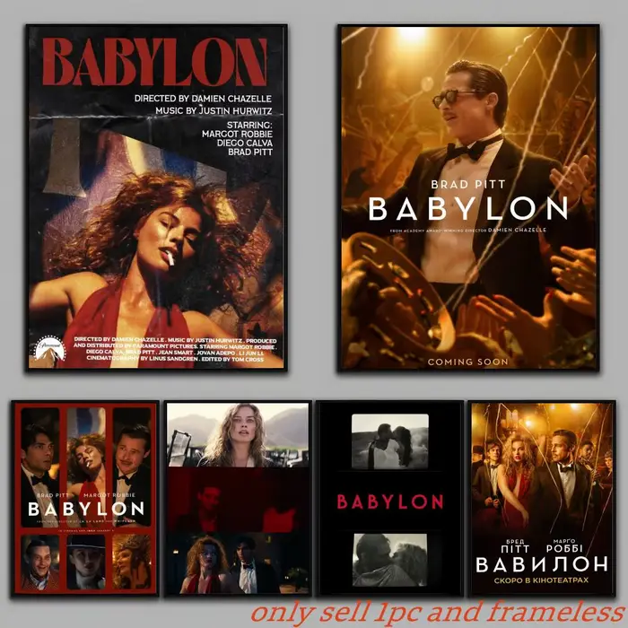 Affiche de film de comédie historique B-Babylon, impressions d'art mural, décorations murales pour salle de cinéma, maison, bar, café