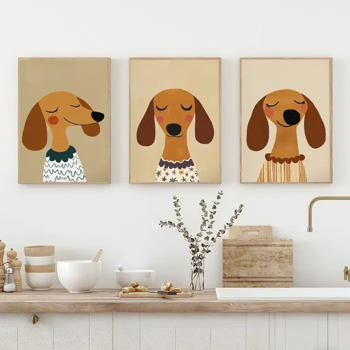 Affiche esthétique minimaliste pour chien