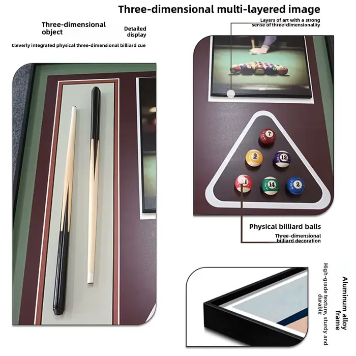 Convient aux peintures décoratives pour salles de billard