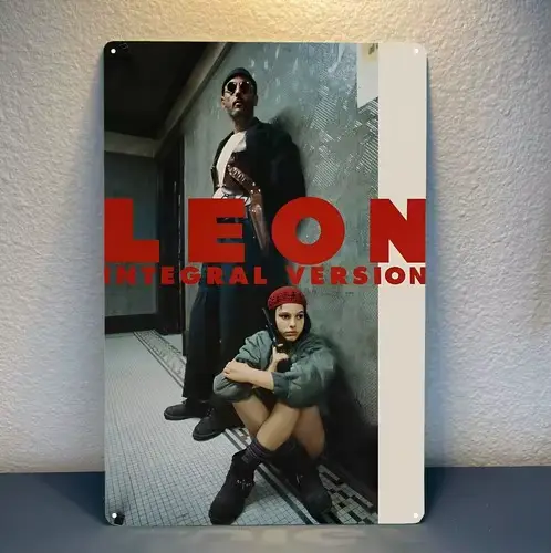 Affiche métallique du film Leon - Plaque en métal à collectionner -