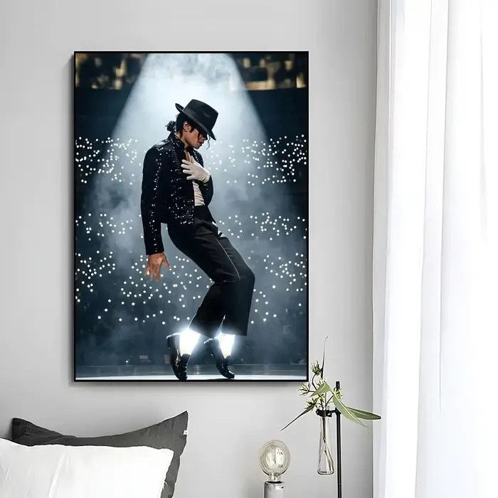 Affiche murale du chanteur légendaire MJ Michael Jackson, impression artistique, peinture murale déc