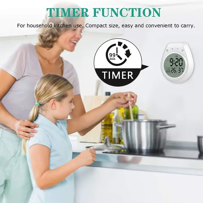 Horloge de douche numérique étanche