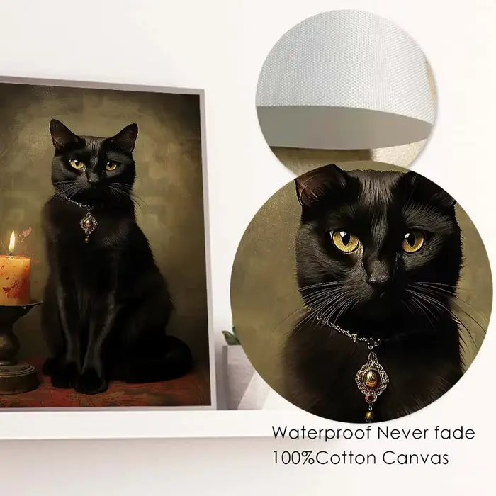 Portrait de chat de la Renaissance Vintage