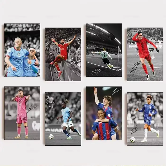 Affiches de footballeurs célèbres Messi Neymar