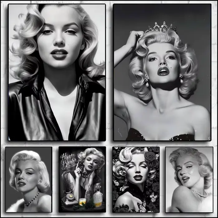 Affiche murale adhésive Marilyn Monroe sur toile