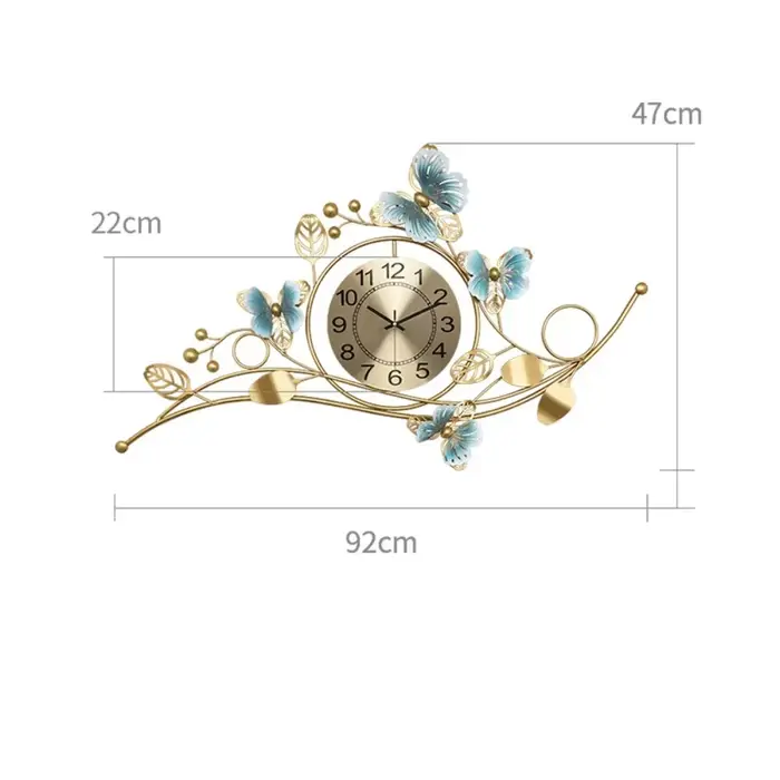 Horloge murale Design moderne Vintage or élégant Simple