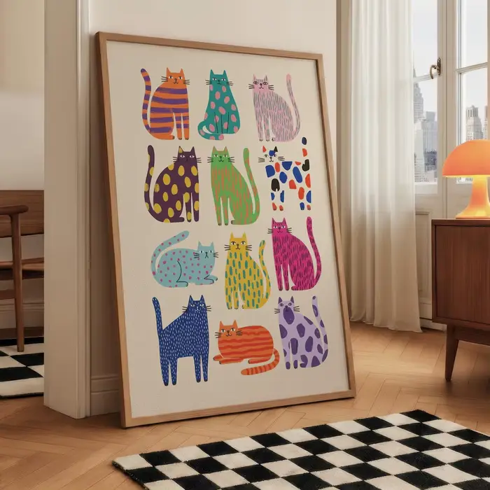 Impression d'art de chat fantaisiste