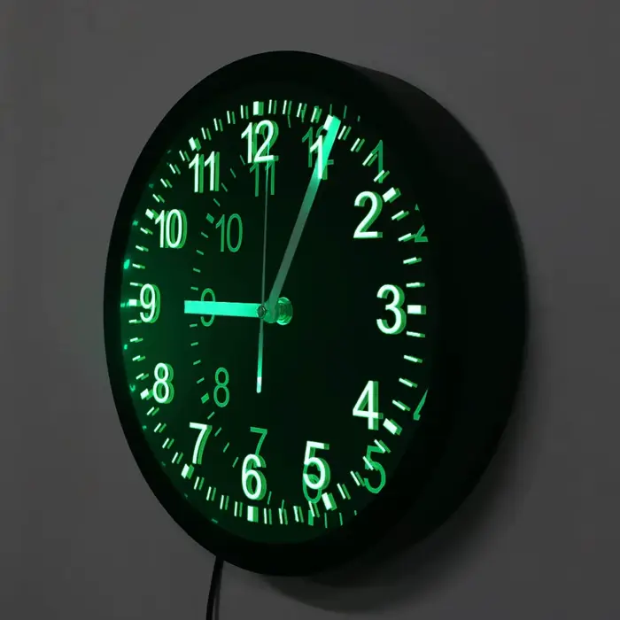 Horloge murale à LED en acrylique