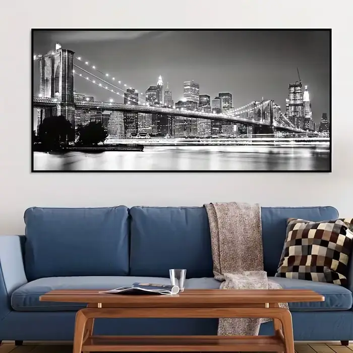 Peinture sur toile lumineuse pont de Brooklyn