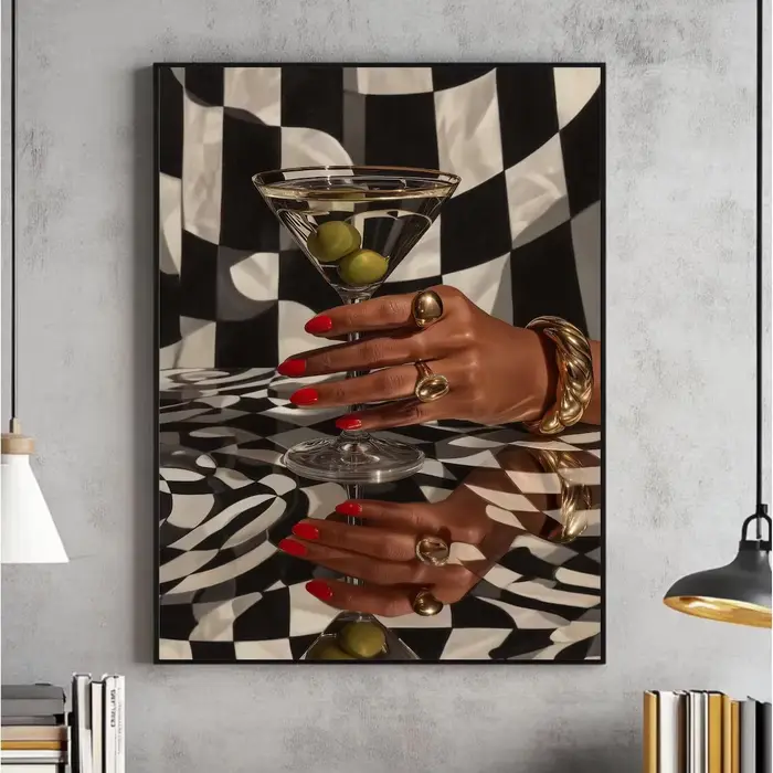 Art mural rétro Martini