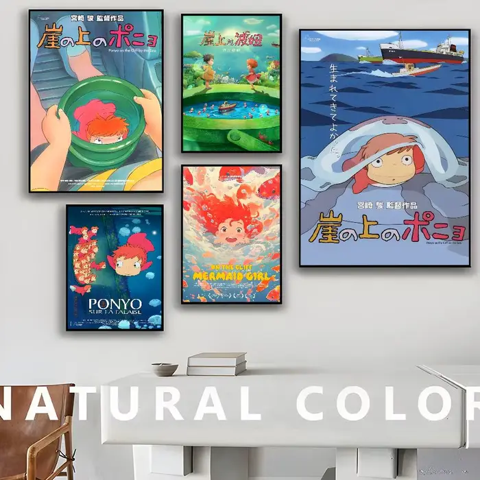 P-Ponyo O-On C-Cliff B-By The S-Sea – affiche collante à faire soi-même