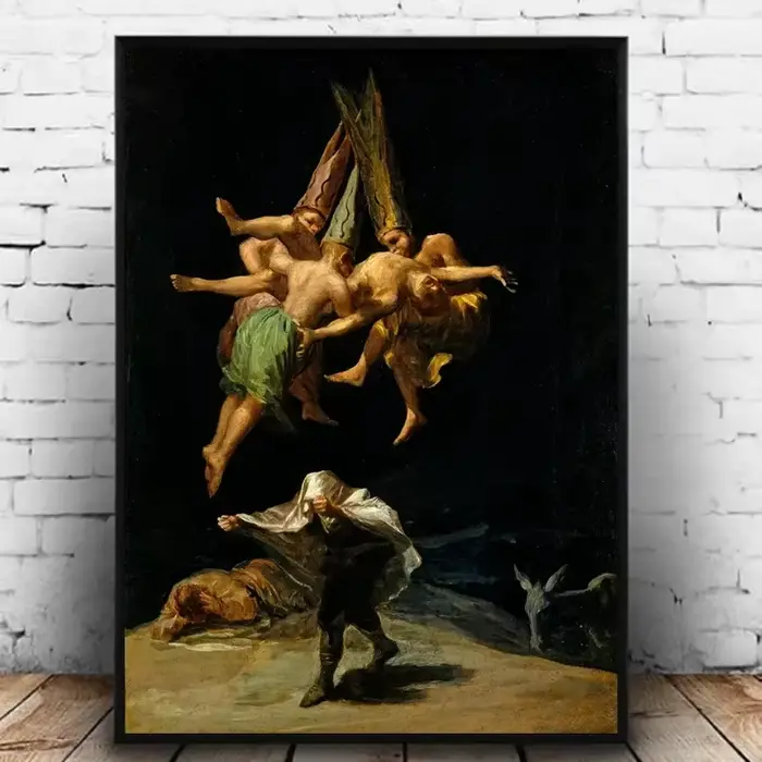 Affiche Vintage de sorcières Sabbath Francisco Goya