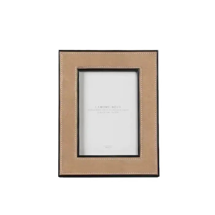 Cadre photo en cuir de luxe moderne, objet de décoration pour la maison