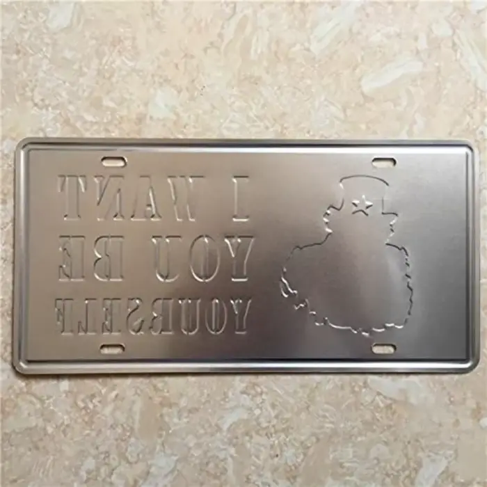 Plaque murale en métal vintage personnalisable 03