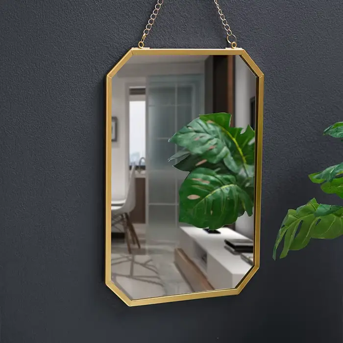 Miroir mural rectangulaire en fer de Style nordique