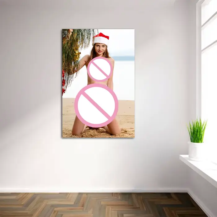 Peinture sur toile de Noël pour fille, art mural contemporain, affiches et impressions décoratives pour la maison, images décoratives pour la chambre