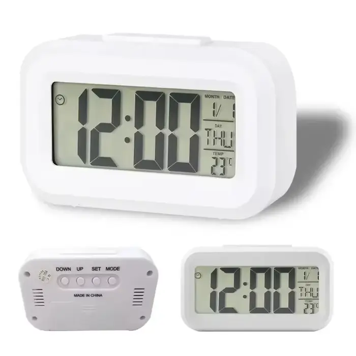 Réveil numérique Led rétro-éclairage données temps calendrier bureau multi-fonction électronique chambre décoration