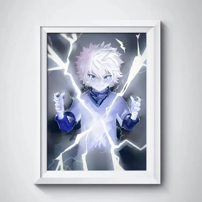 Pop Japan Anime Hunter X Hunter Poster, Killua Zoldyck, Kurapika Gon, Freecsynchronization Hisoka Wall Art, Peinture sur toile, Kawaii Room Decor, 80s
