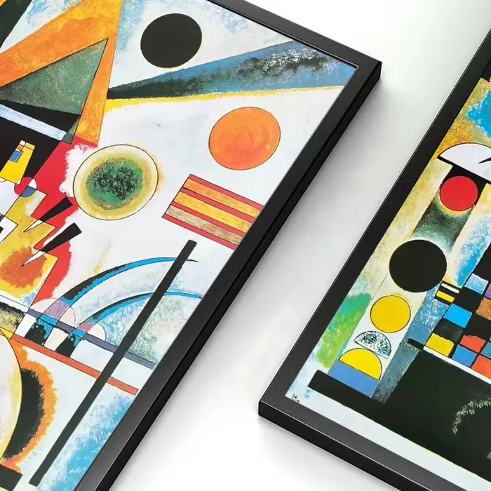 Wassily Kandinsky-Affiche de Décomposition Géométrique Rétro en Toile