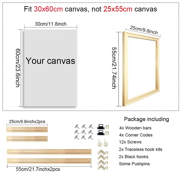 40x80 50x100 cadre photo en bois naturel pour mur toile cadre diamant peinture cadre photo affiche c