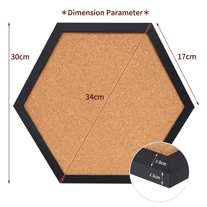 Panneau hexagonal en liège