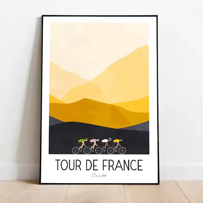 Affiche De vélo De montagne française