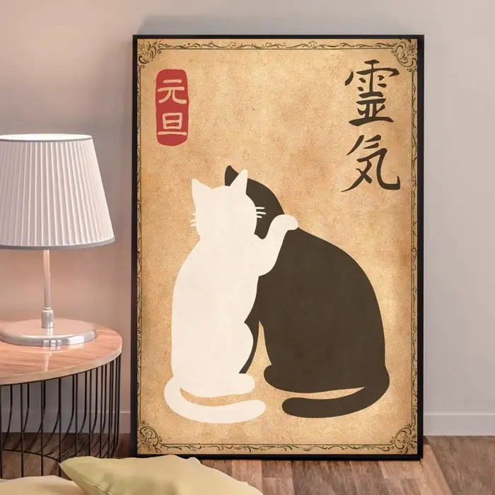 Affiche de chat japonais, imprimés et affiches de bonne qualité, affiche de qualité HD, peinture art