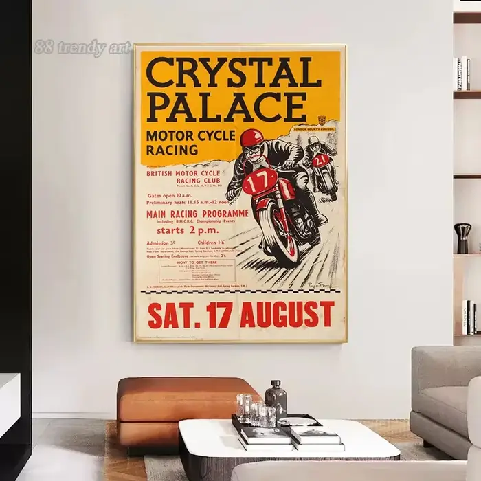 Affiches de championnat du monde de courses de motos Vintage 24 heures