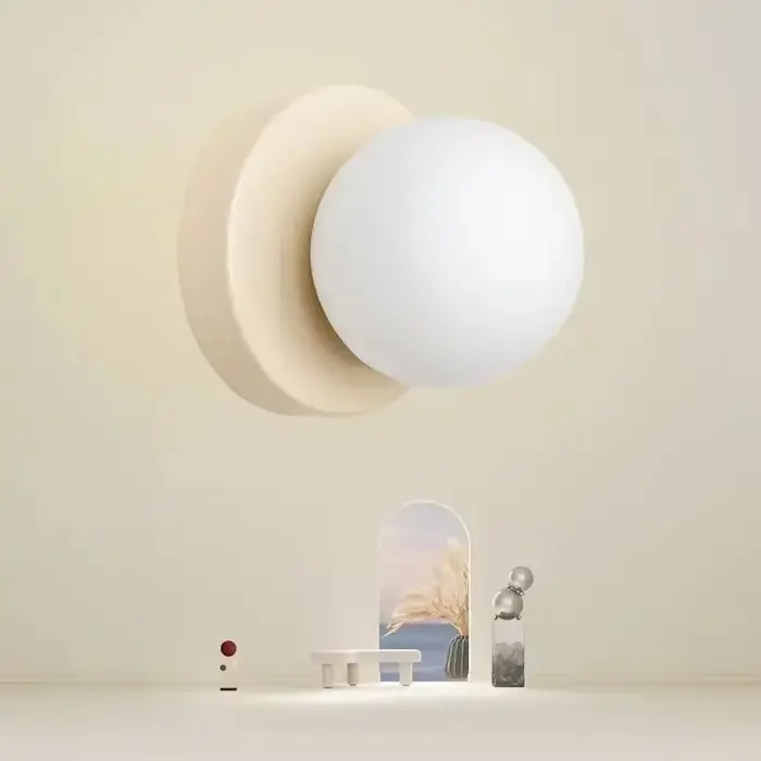 Applique murale LED nordique minimaliste en verre, Base G9, applique orbe pour chambre à coucher, bu